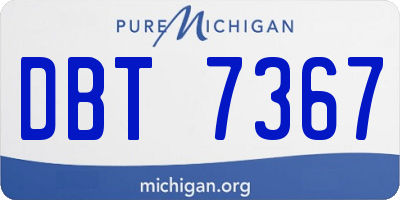 MI license plate DBT7367
