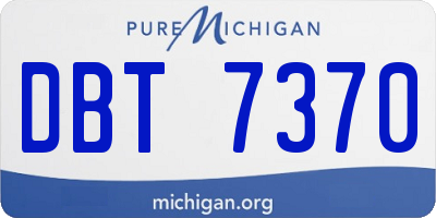 MI license plate DBT7370
