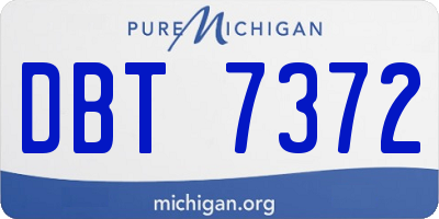 MI license plate DBT7372