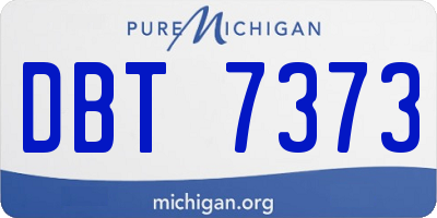 MI license plate DBT7373