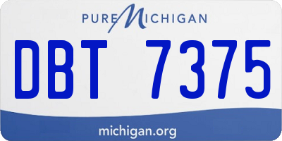MI license plate DBT7375