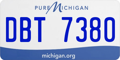 MI license plate DBT7380