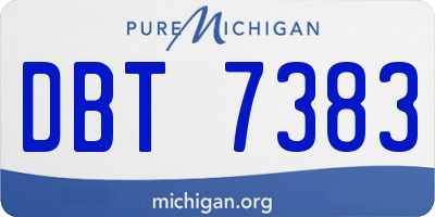 MI license plate DBT7383