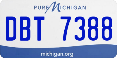MI license plate DBT7388
