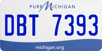 MI license plate DBT7393