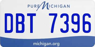 MI license plate DBT7396