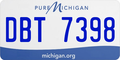 MI license plate DBT7398