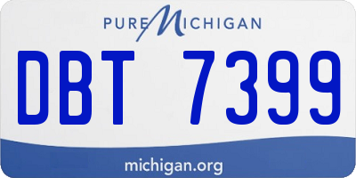 MI license plate DBT7399