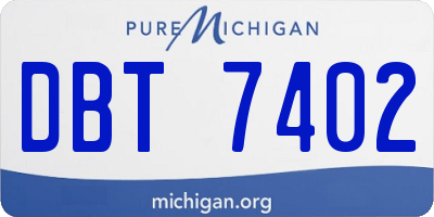 MI license plate DBT7402