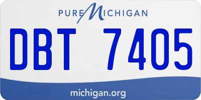 MI license plate DBT7405