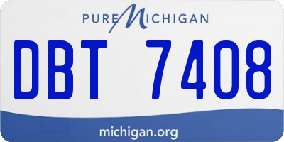 MI license plate DBT7408
