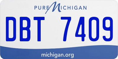 MI license plate DBT7409