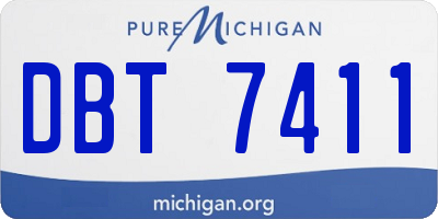 MI license plate DBT7411