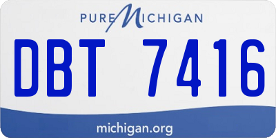 MI license plate DBT7416