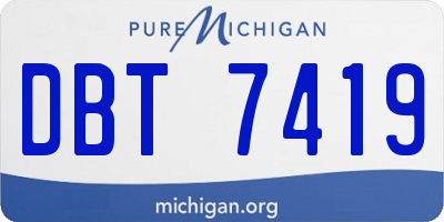 MI license plate DBT7419