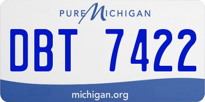 MI license plate DBT7422