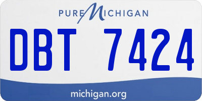 MI license plate DBT7424