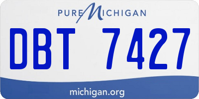 MI license plate DBT7427