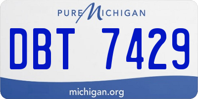 MI license plate DBT7429