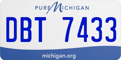 MI license plate DBT7433