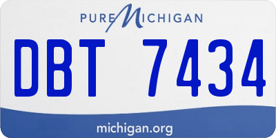 MI license plate DBT7434