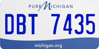 MI license plate DBT7435