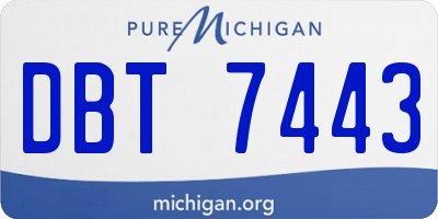MI license plate DBT7443