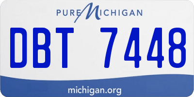 MI license plate DBT7448