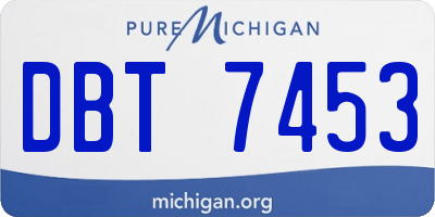 MI license plate DBT7453