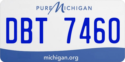 MI license plate DBT7460