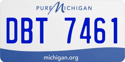 MI license plate DBT7461