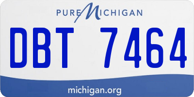 MI license plate DBT7464