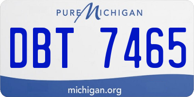 MI license plate DBT7465