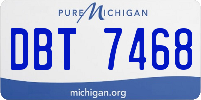 MI license plate DBT7468