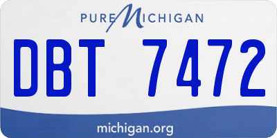 MI license plate DBT7472