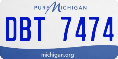 MI license plate DBT7474