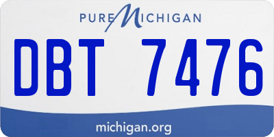 MI license plate DBT7476