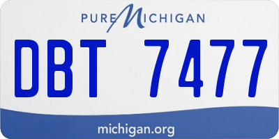 MI license plate DBT7477