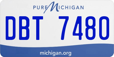 MI license plate DBT7480