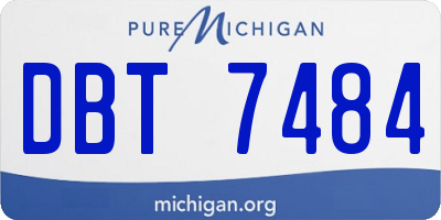 MI license plate DBT7484