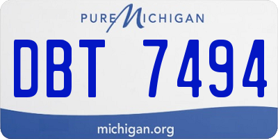 MI license plate DBT7494