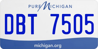 MI license plate DBT7505