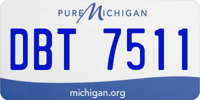 MI license plate DBT7511