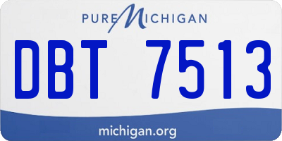 MI license plate DBT7513