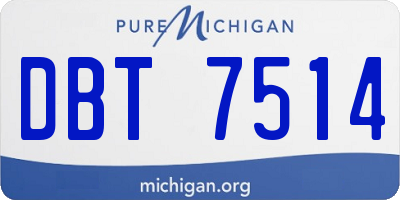 MI license plate DBT7514