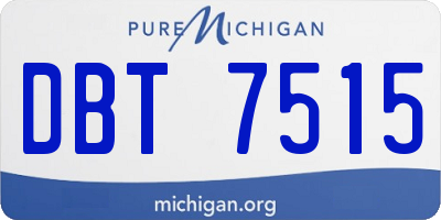 MI license plate DBT7515