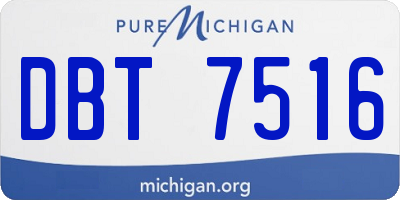MI license plate DBT7516