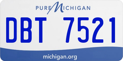 MI license plate DBT7521