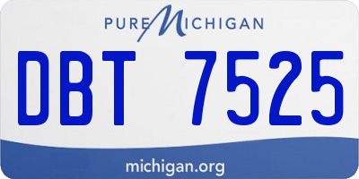 MI license plate DBT7525