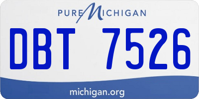 MI license plate DBT7526